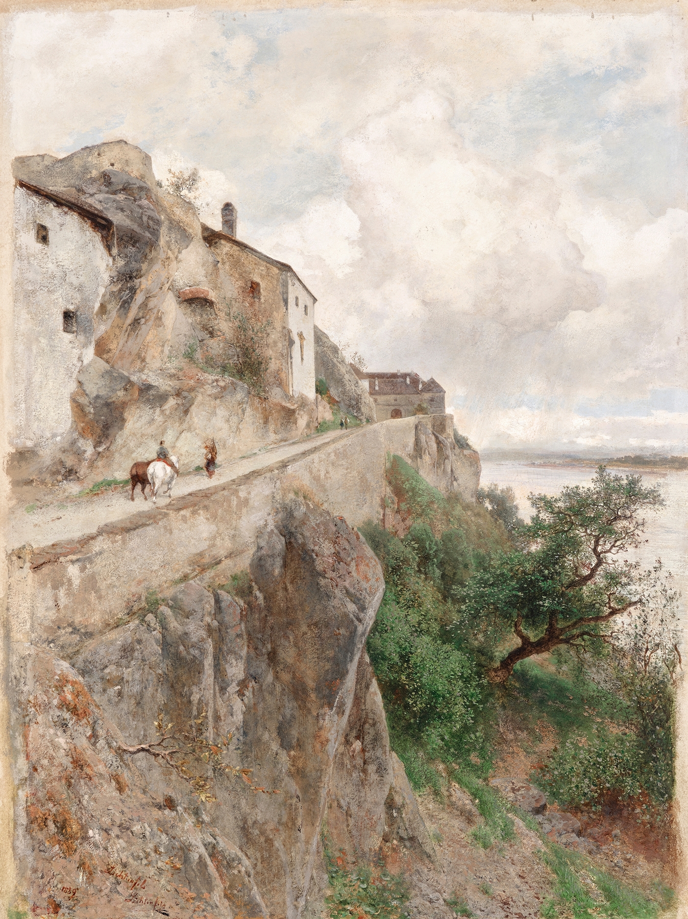 Dürnstein – Am Weg zum Schloss, by Eduard Peithner von Lichtenfels, public domain