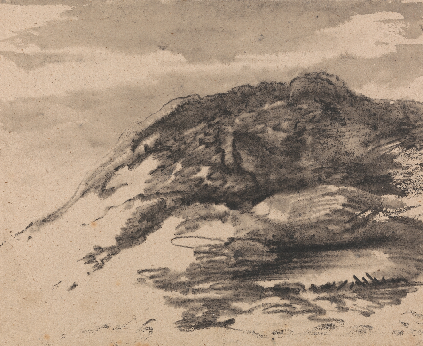 Landscape with hills and sky by Dr. Thomas Monro, medium unknown