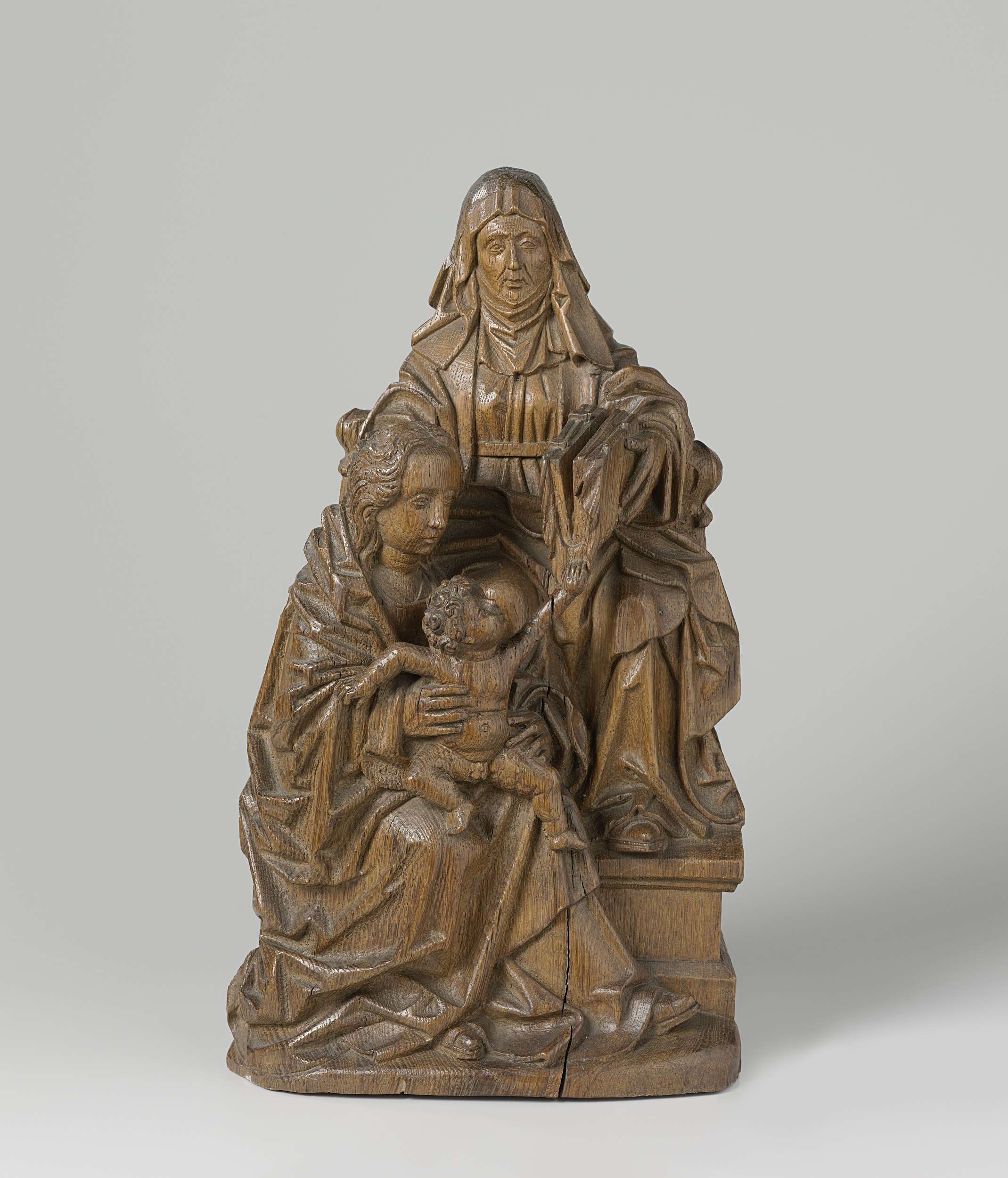 The Virgin and Child with St Anne, oak medium, Unknown Artist