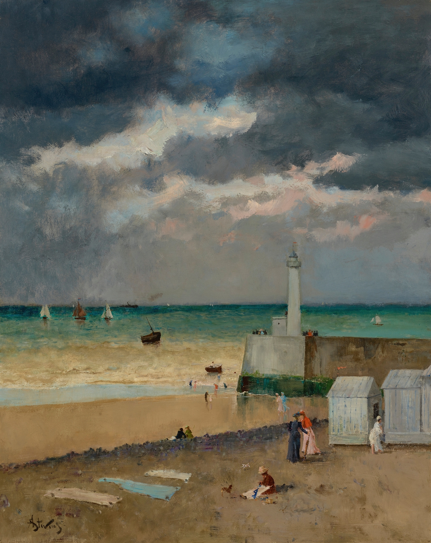 Le Tréport, by Alfred Stevens, public domain