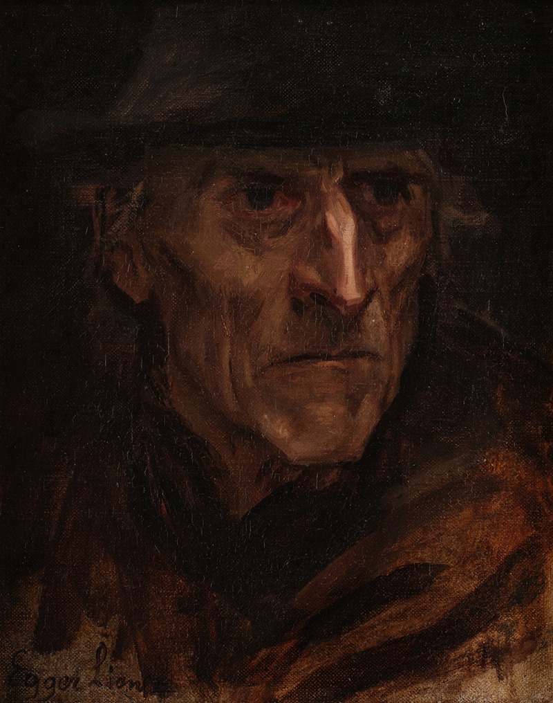 This painting features a haunting figure representing death in a dramatic setting.