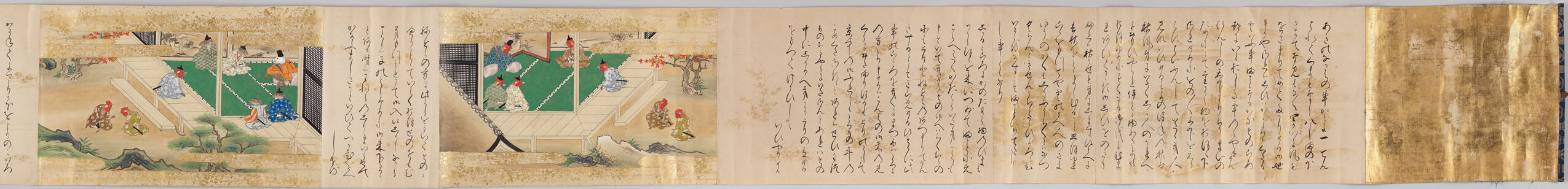 Animal duel in silver by Asai Ryōi, featuring chickens and rats in a courtyard.