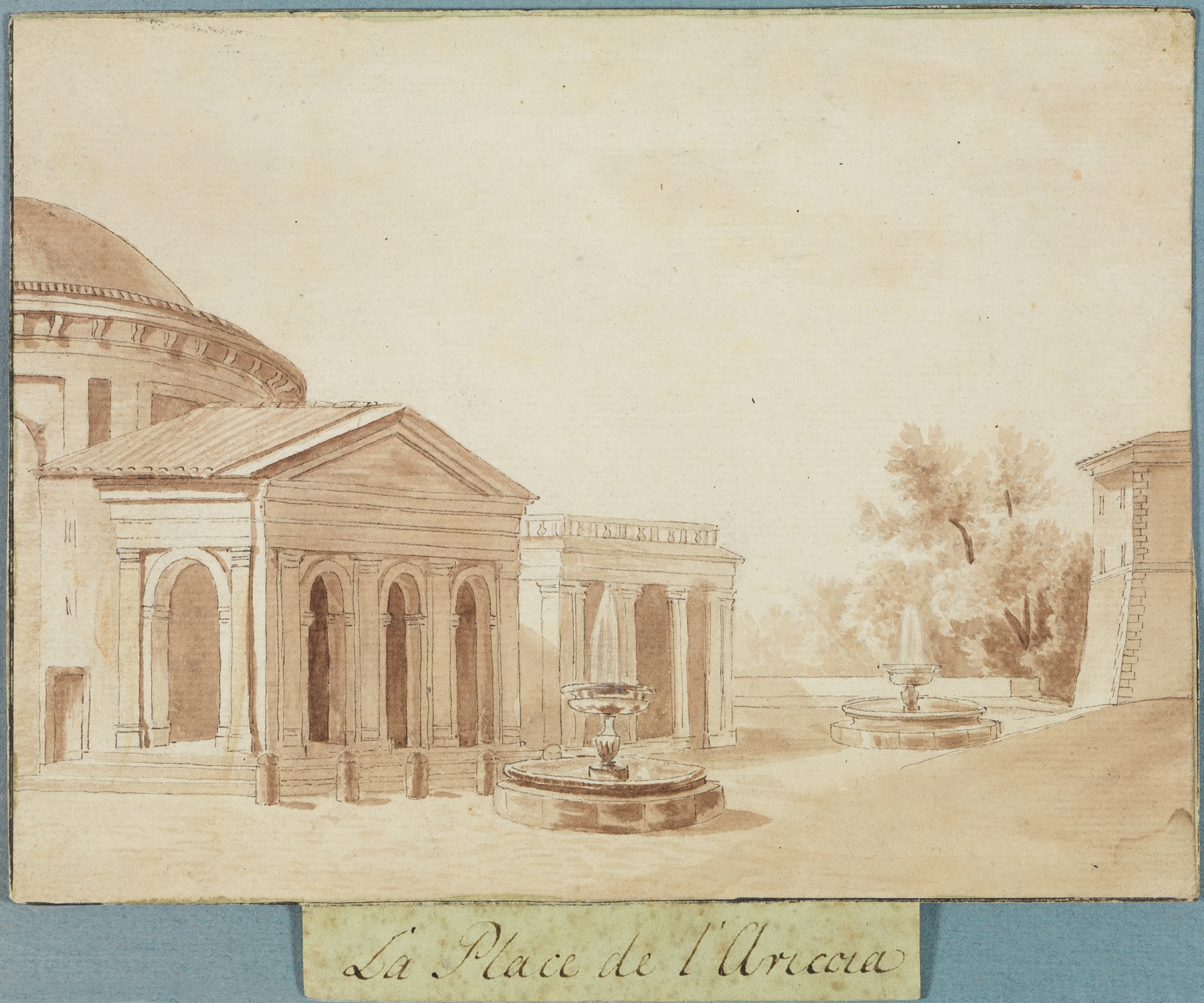 Landscape etching by Jean-Jacques de Boissieu featuring figures and light.