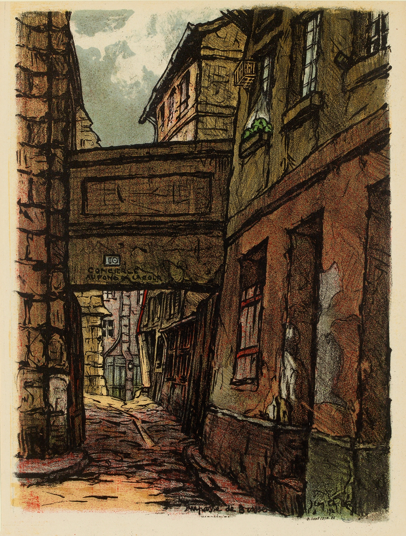 Impasse de la Brosse, by Jean-Charles Contel, public domain