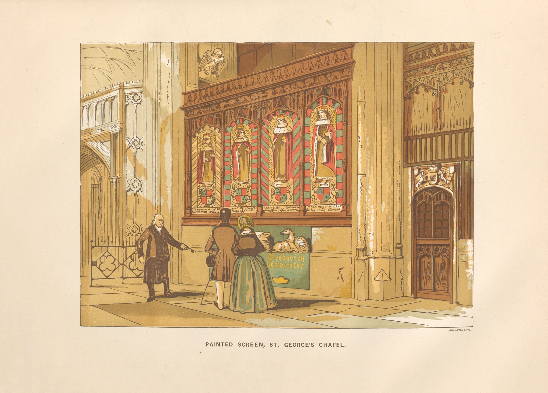 Painted Screen in St. George’s Chapel, Windsor, by Charles Knight, public domain