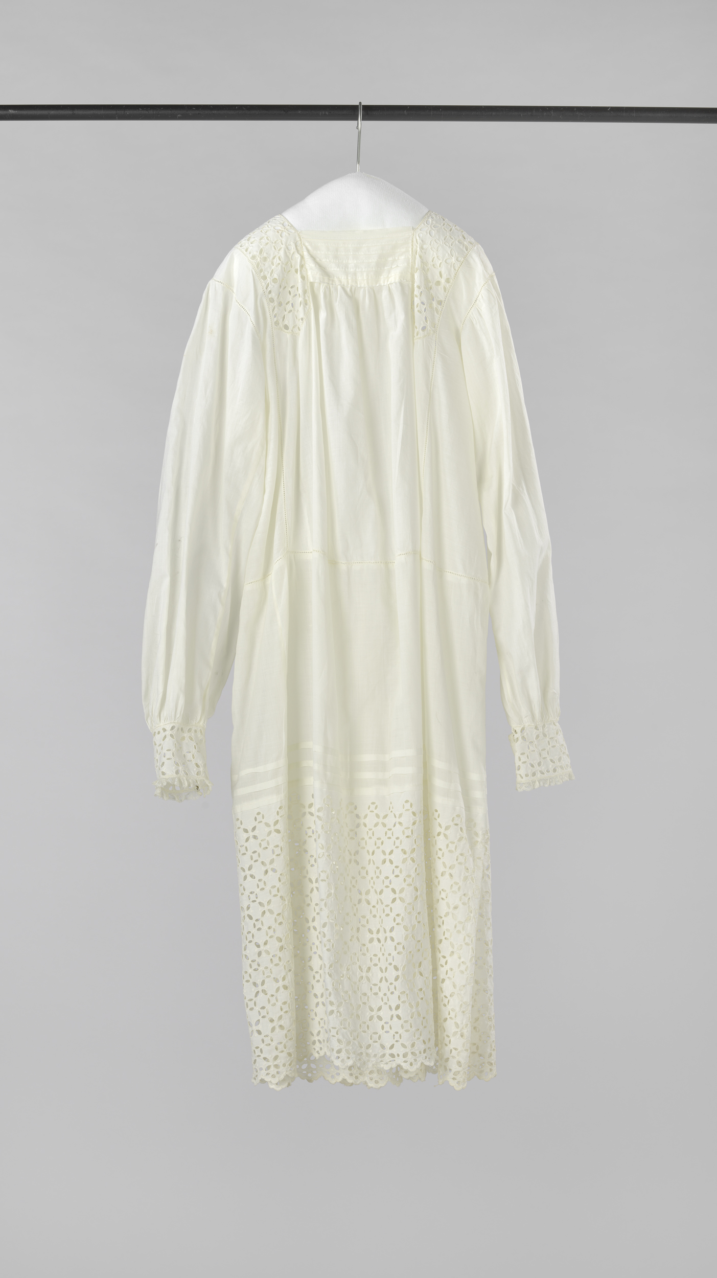 Victorian dress made of cotton with embroidery by Unknown Artist