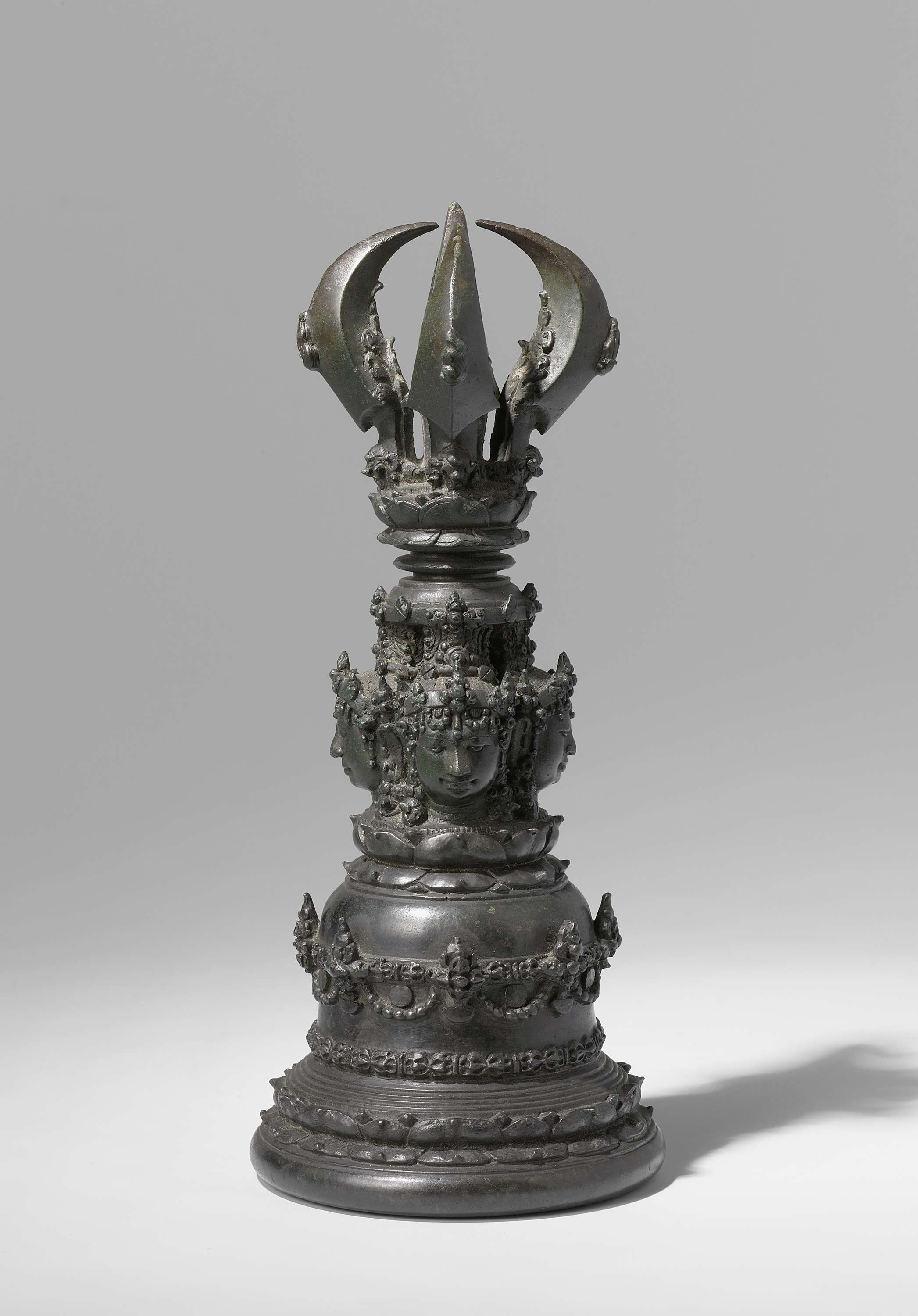Bronze handbell with intricate designs by unknown artist