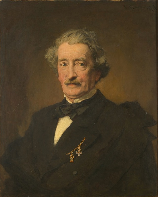 A portrait of Franz Theobald Freiherr von Rizy by Franz Rumpler.