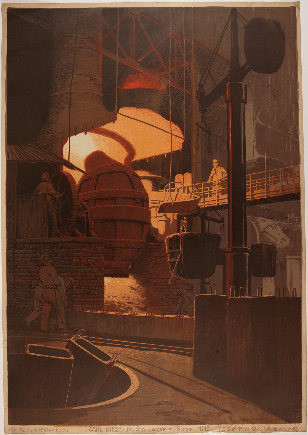 Industrial landscape in steel and shadow by Karl Biese, medium unknown