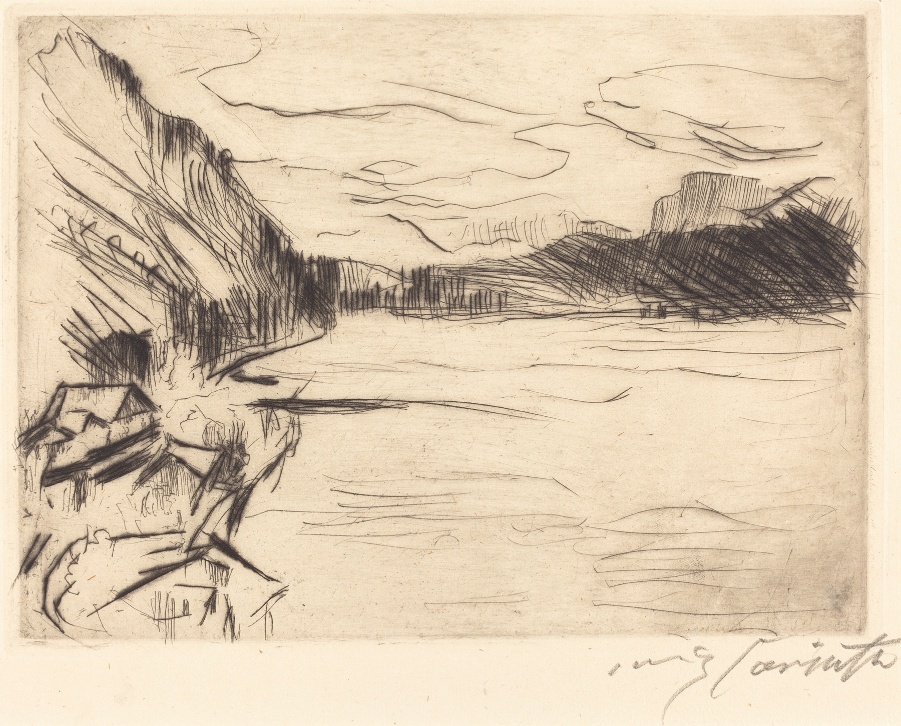 On Walchen Lake (Am Walchensee), by Lovis Corinth, public domain