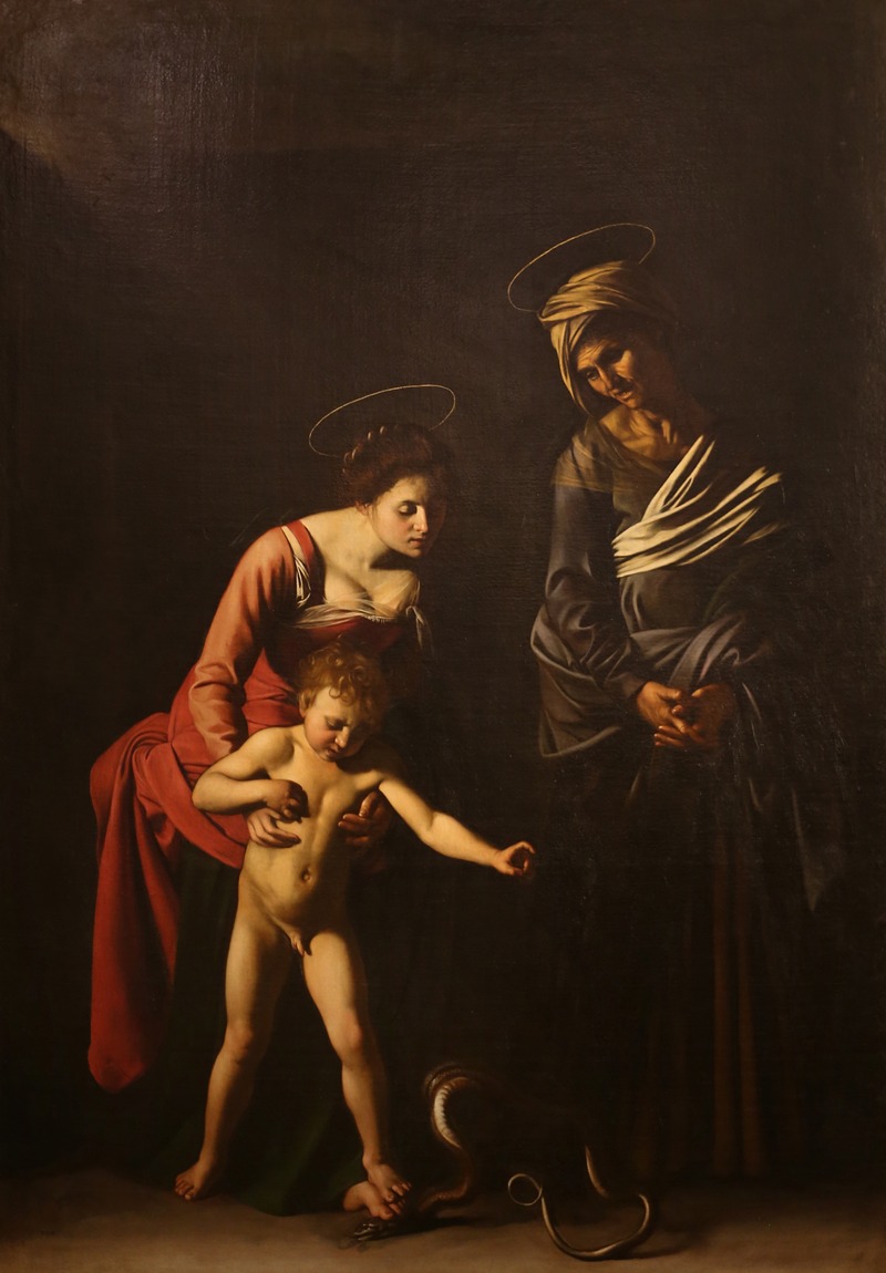 Caravaggio's 'Madonna and Child with Saint Anne' features a striking depiction of maternal love.