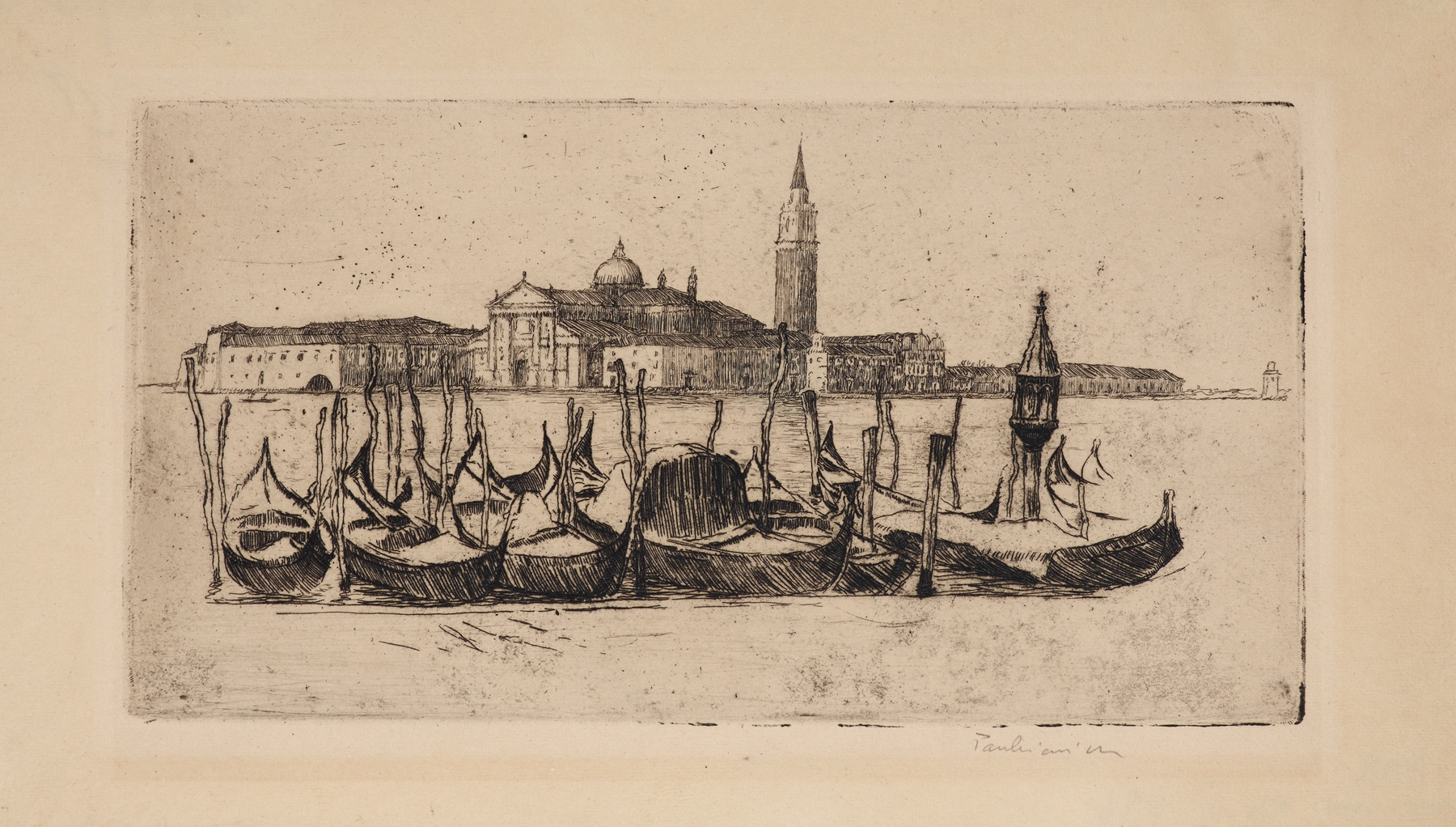 Oil on canvas by Józef Pankiewicz depicting the Island of St George in Venice