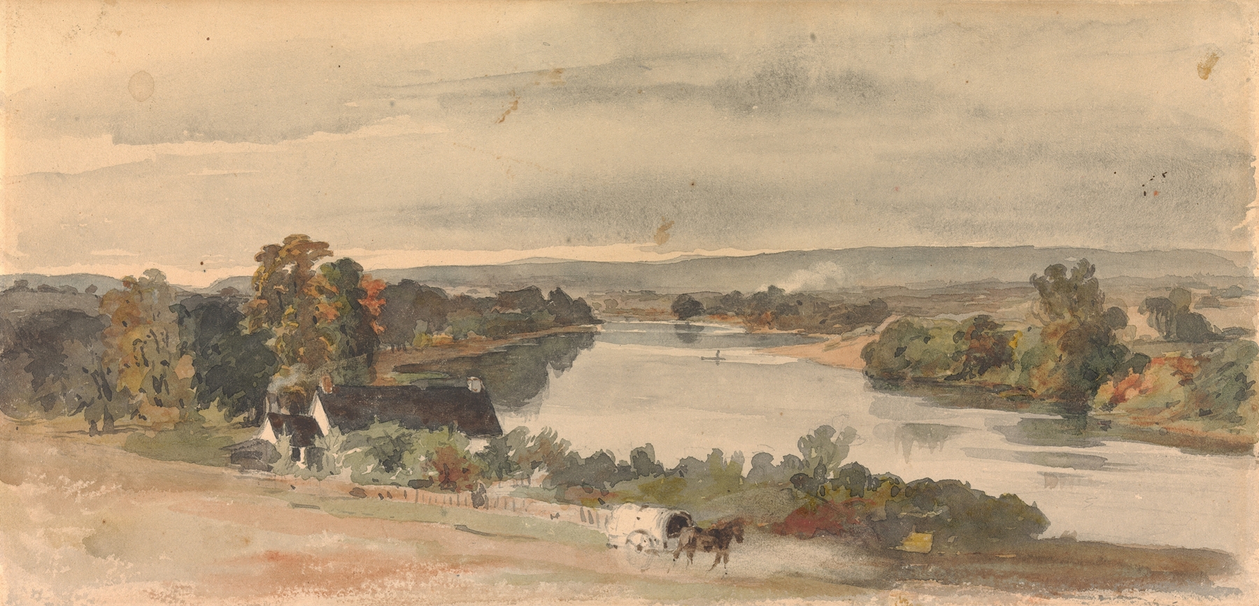 From ‘Charley’s Hope’ Mrs. Griffiths Place, Near Brunswick, New Jersey, by Thomas Sully, public domain