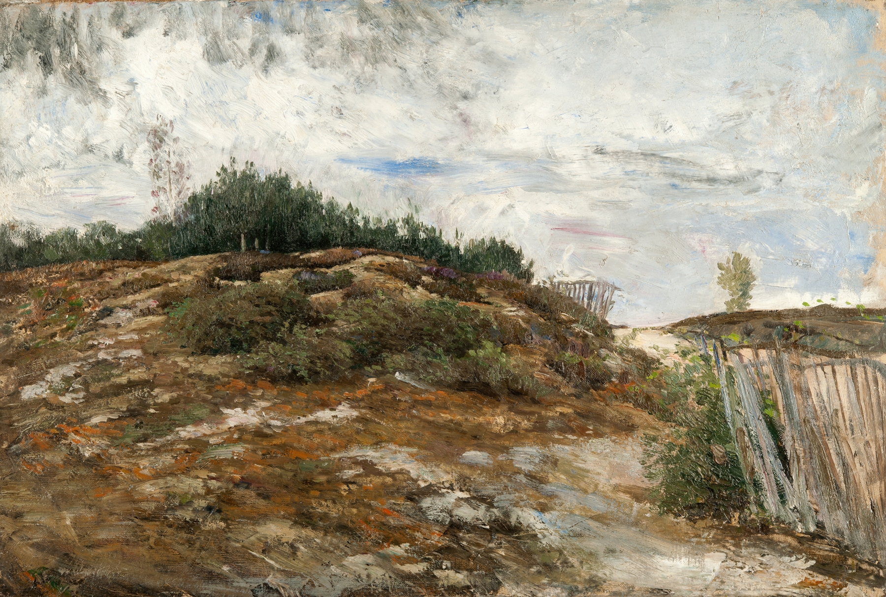 Wooded Ridge, Fontainebleau by Carl Fredrik Hill, impressionism, landscape