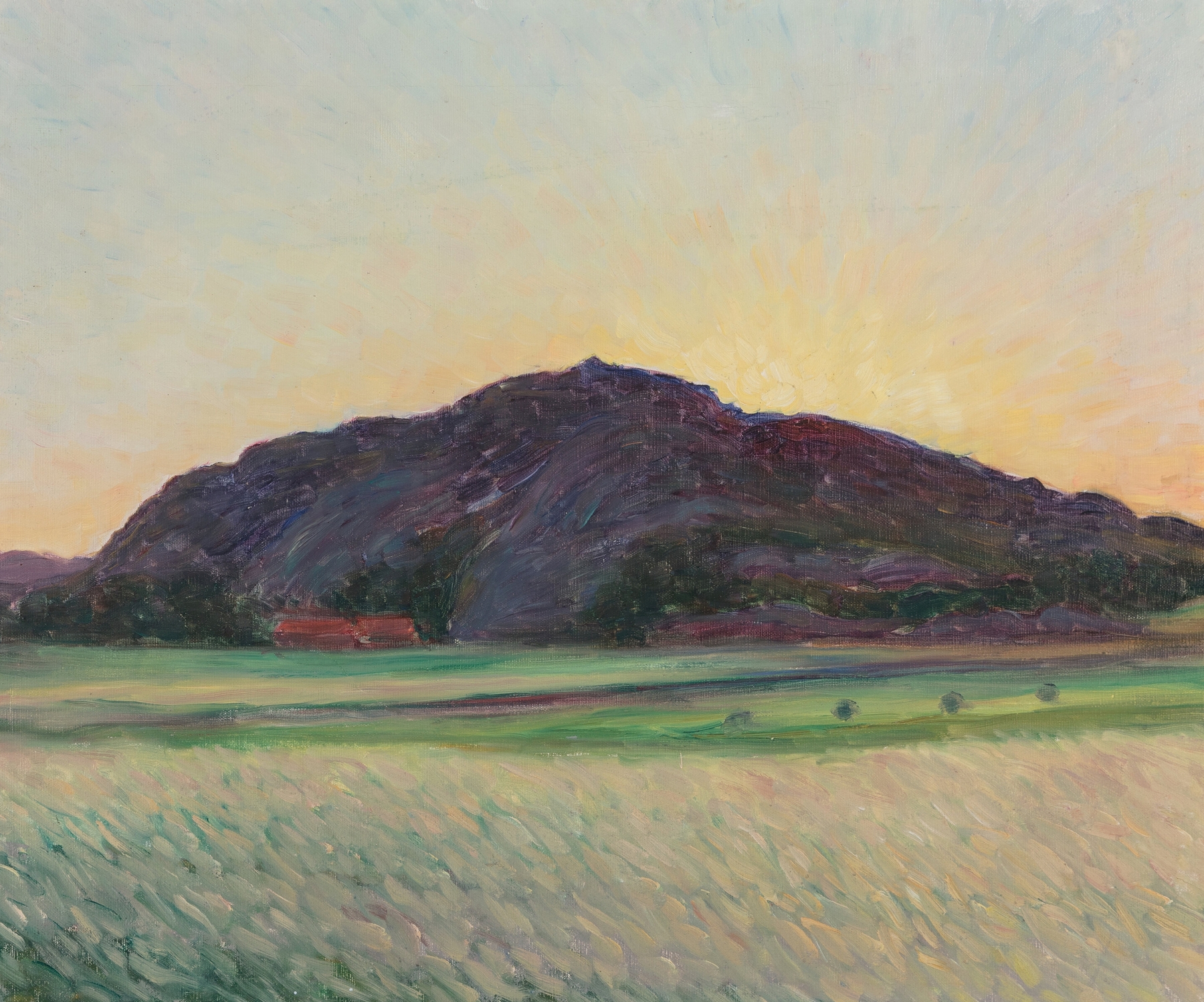 Landscape of Borreberget, Tjörn by Karl Nordström, oil painting