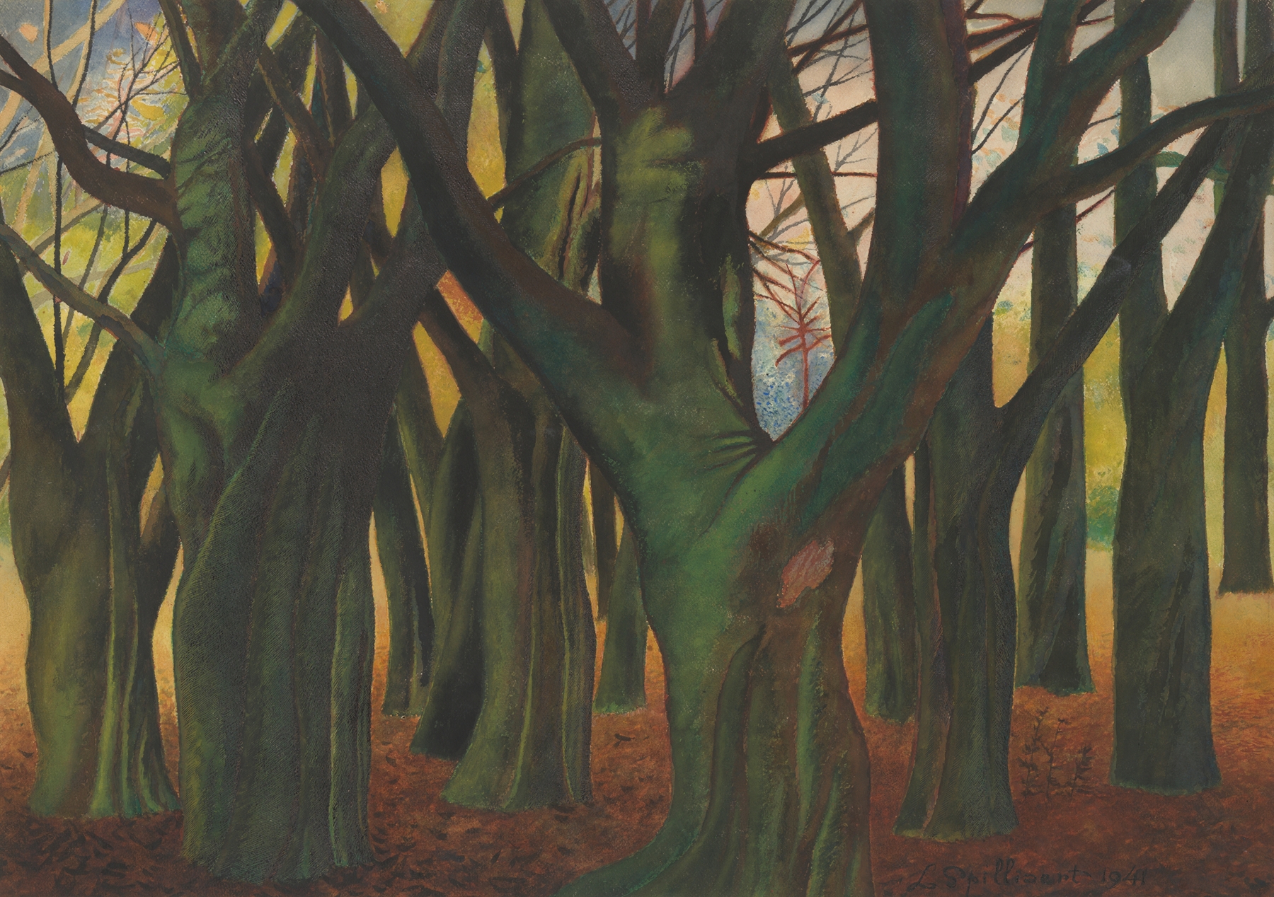 Groene bomen, by Léon Spilliaert, public domain