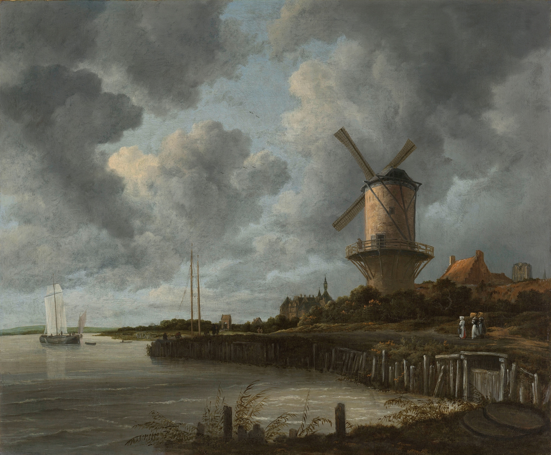 The Windmill at Wijk bij Duurstede, by Jacob van Ruisdael, public domain
