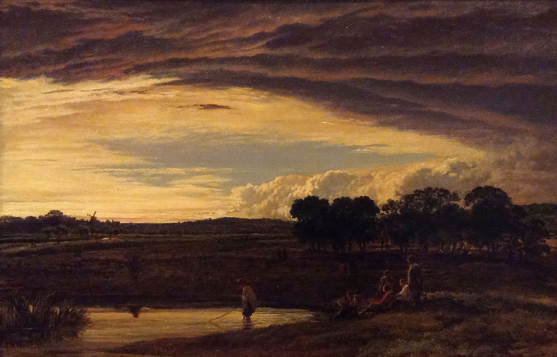 Evening, Storm Clearing Off, by John Linnell, public domain
