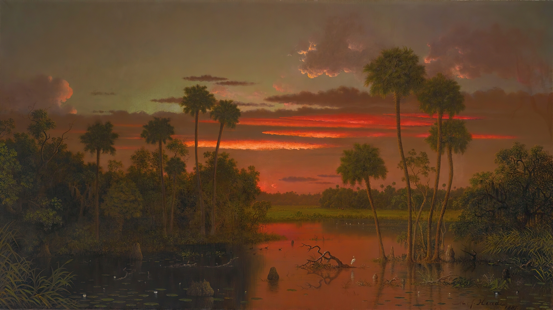 The Great Florida Sunset, by Martin Johnson Heade, public domain