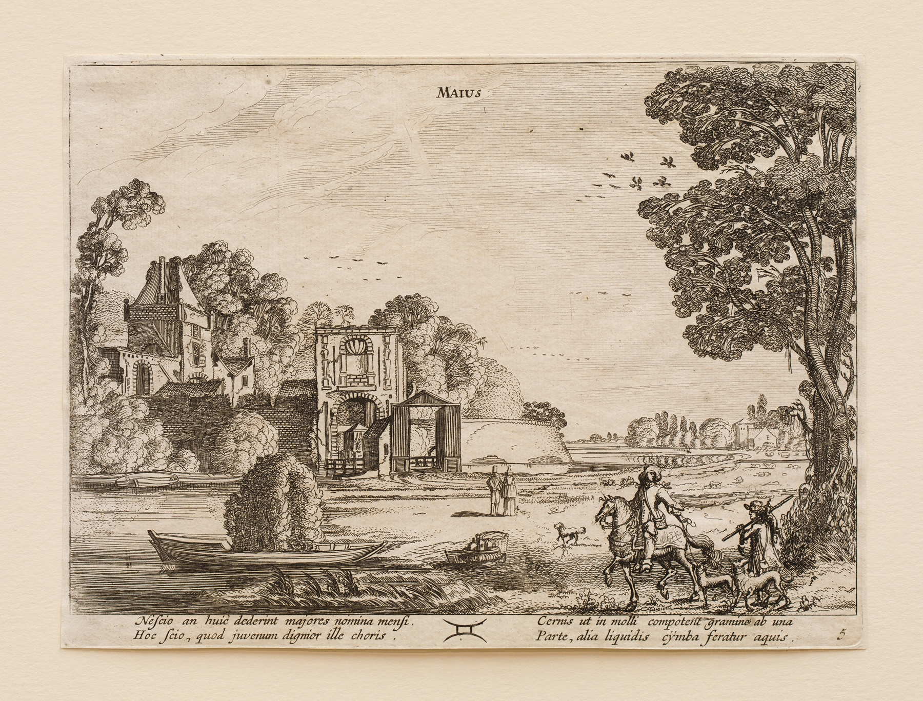 Landscape depicting spring with flowers, by Jan van de Velde, medium unknown