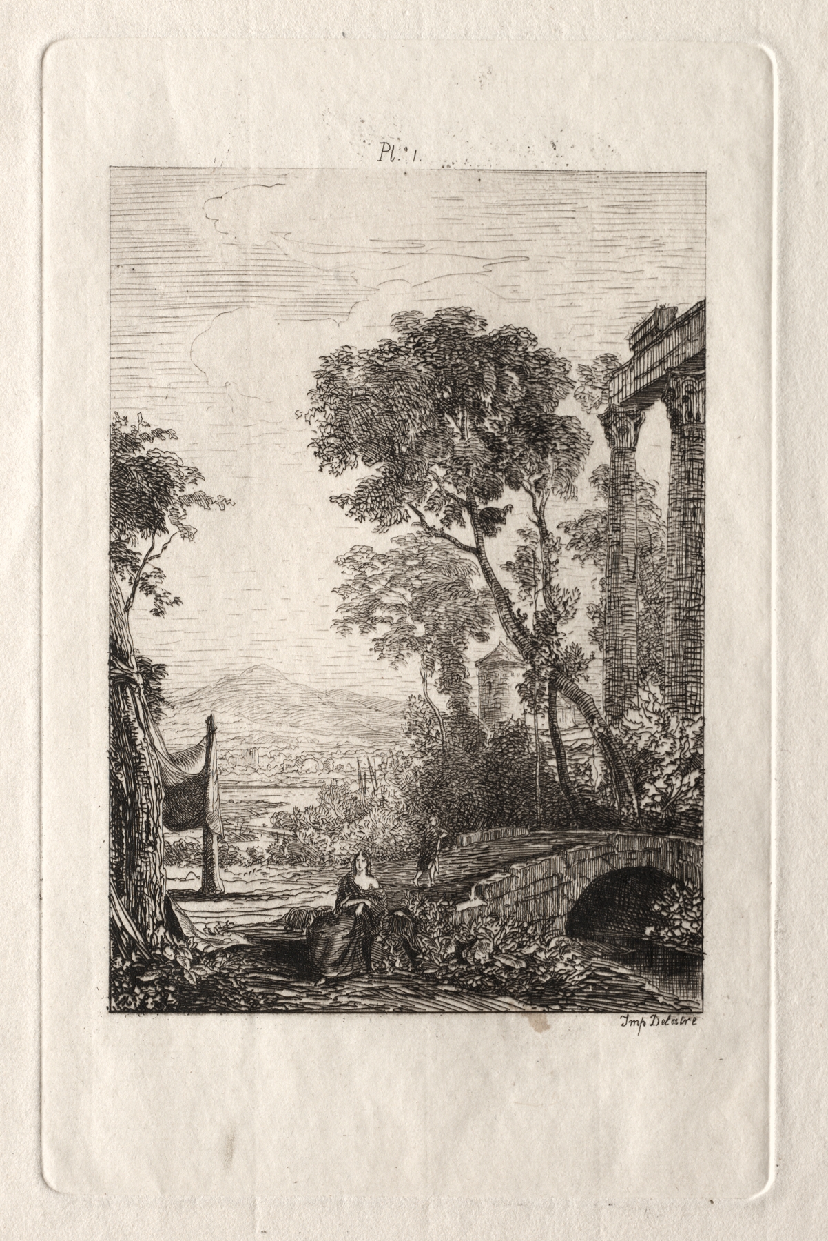 Etching by Maxime Lalanne showing a figure at a worktable with etching tools