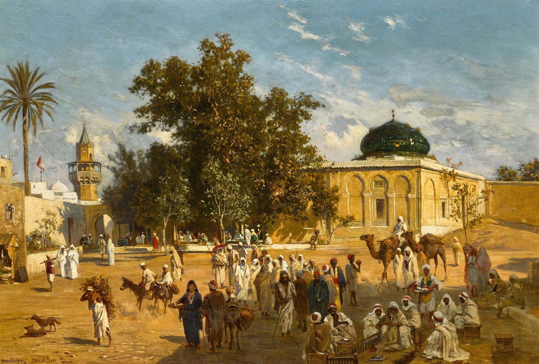Interior scene with light and shadow, Ludwig Hans Fischer, oil painting