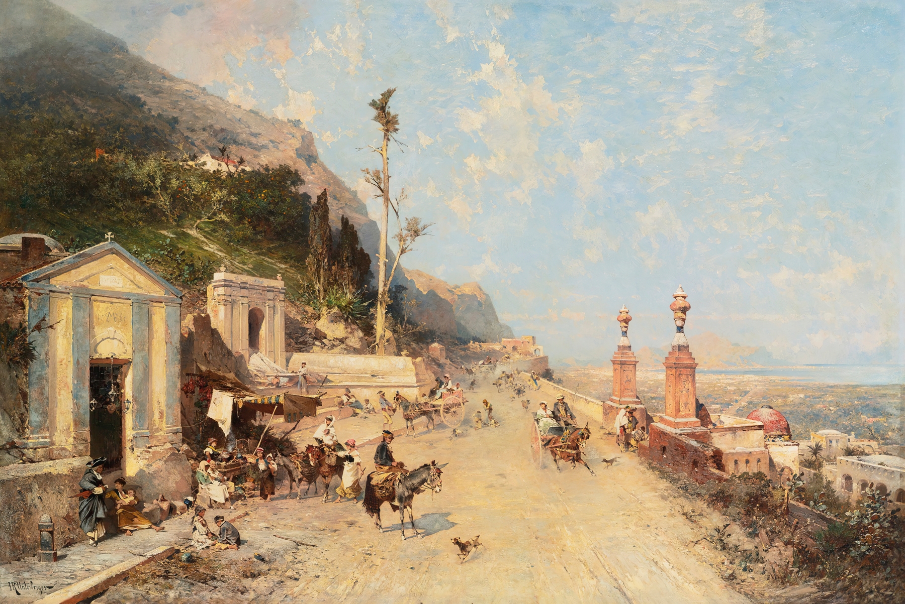 Strada Monreale, Palermo, by Franz Richard Unterberger, public domain