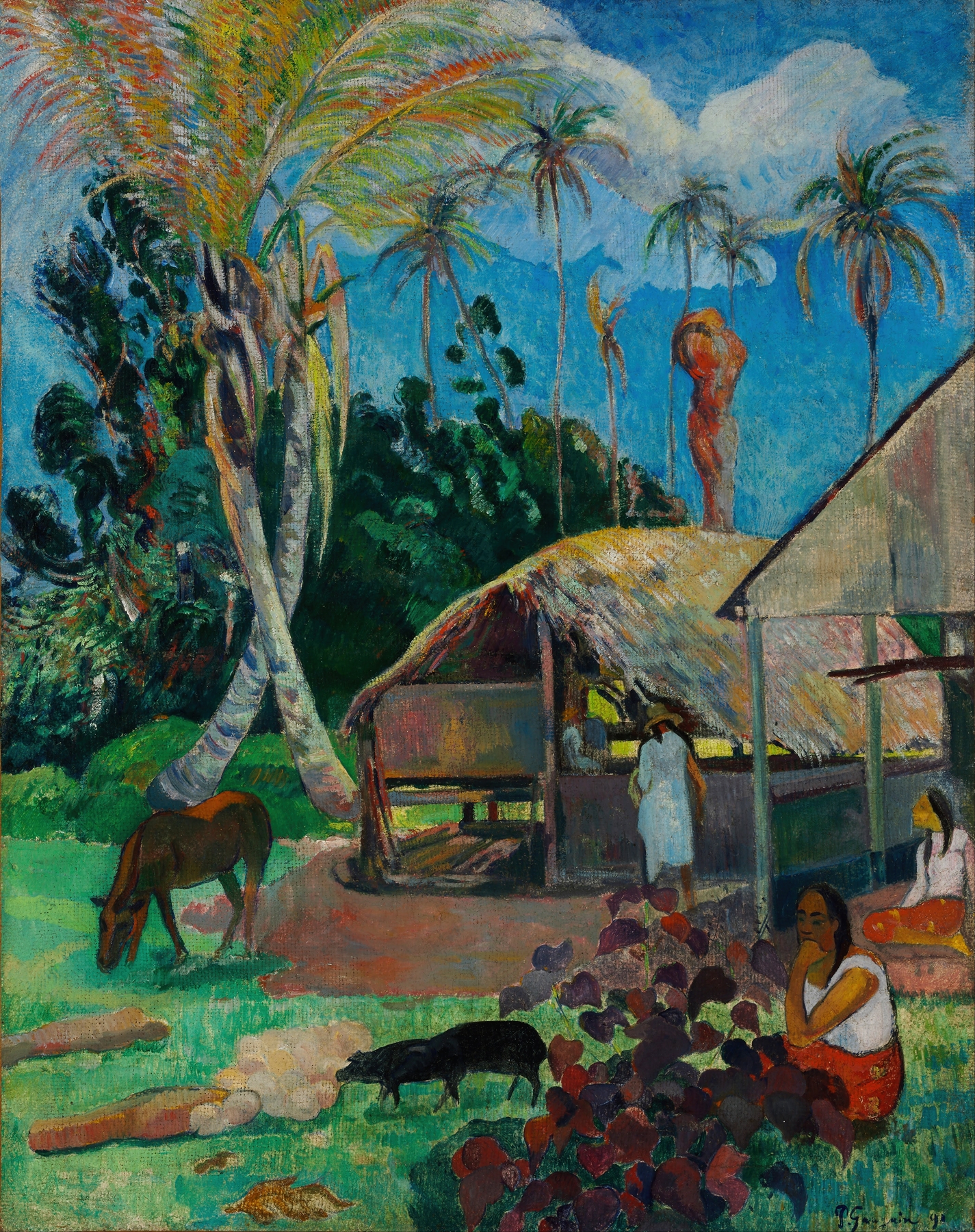 The Black Pigs, by Paul Gauguin, public domain