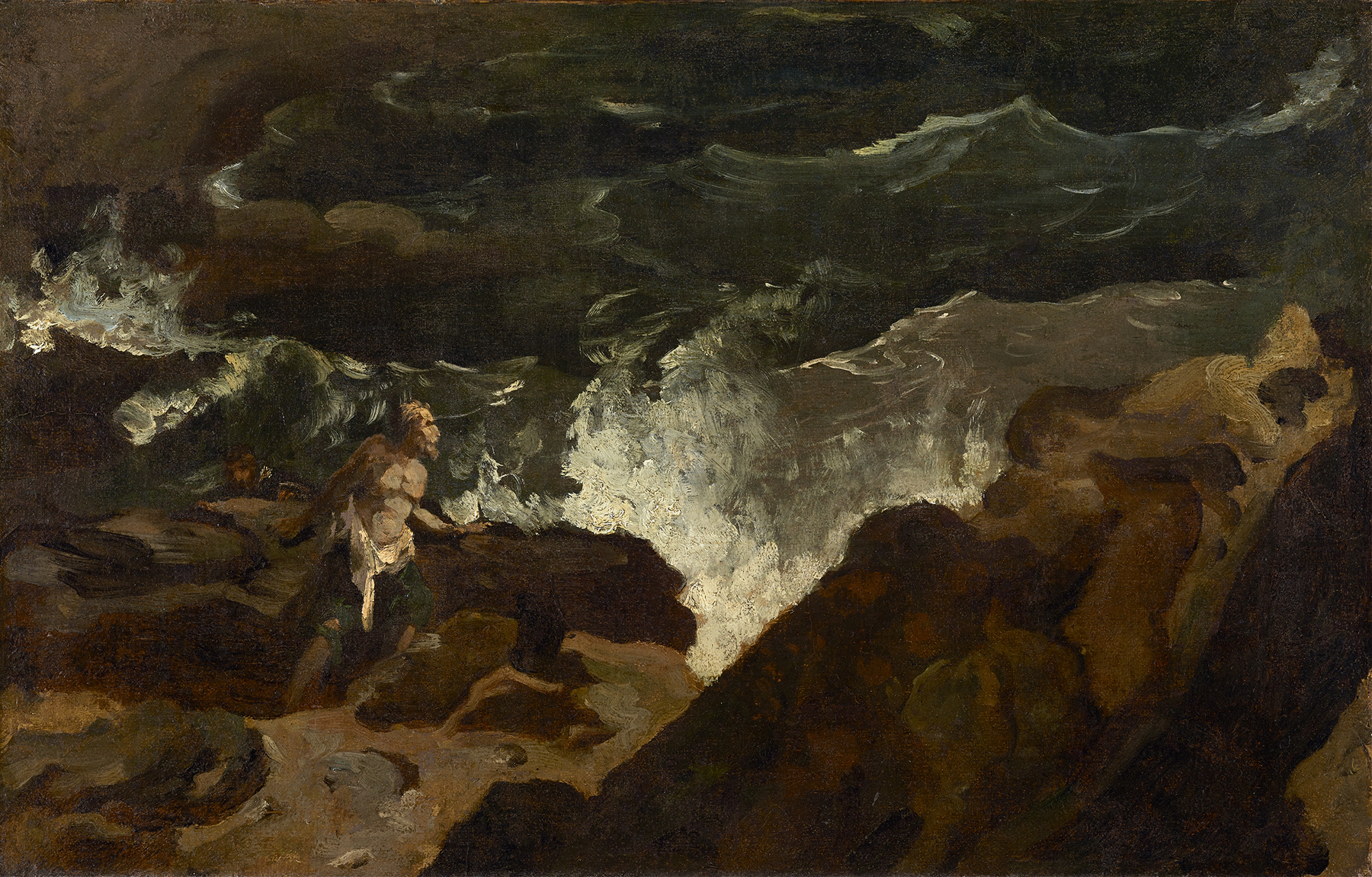 Shipwrecked on a Beach (The Tempest), by Théodore Géricault, public domain