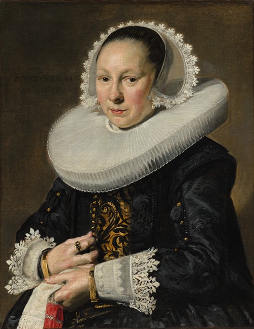 A portrait of a woman, probably Aeltje Dircksdr. Pater, by Frans Hals.