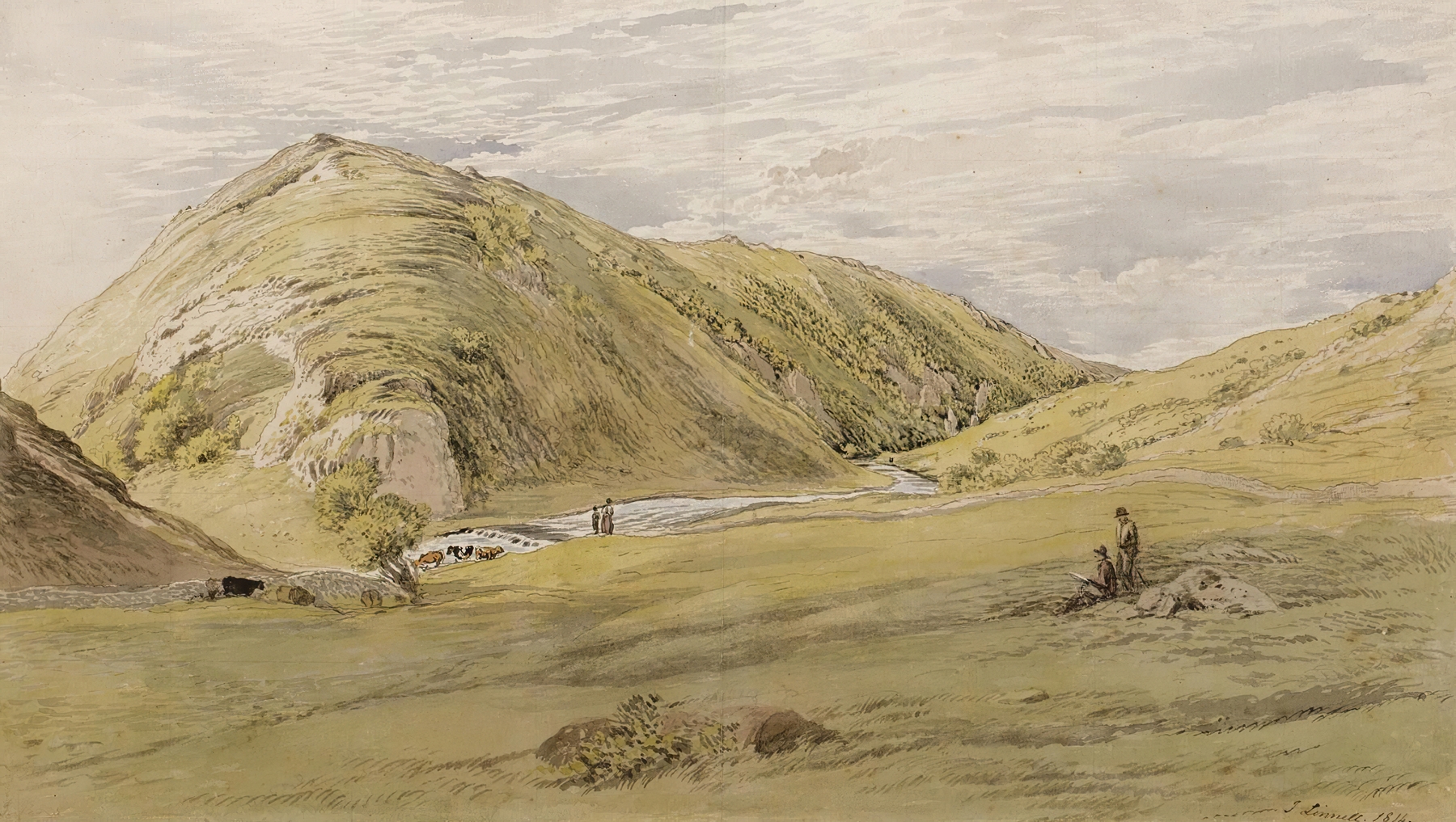Entrance To Dovedale From Ashbourne, Derbyshire, by John Linnell, public domain