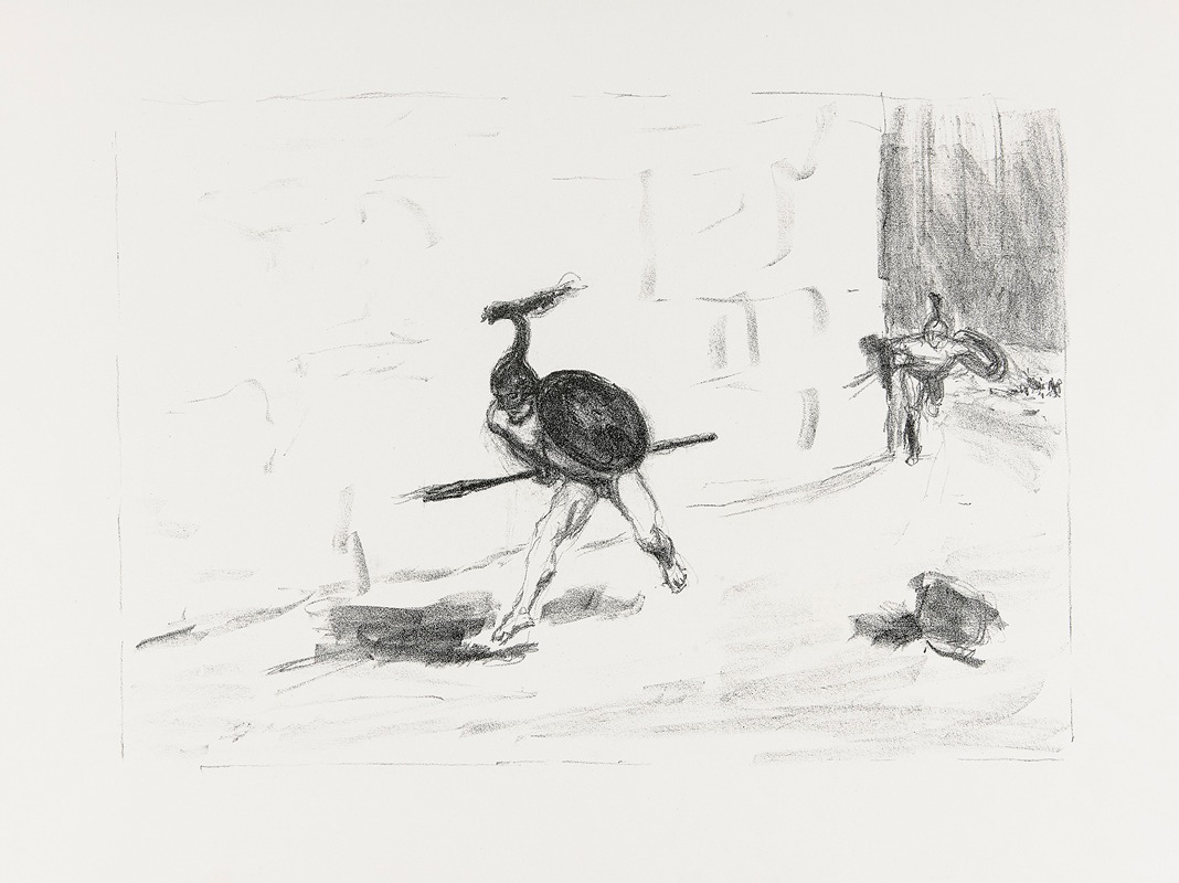 Max Slevogt's 'Hektors Flucht' depicts a dramatic escape scene.