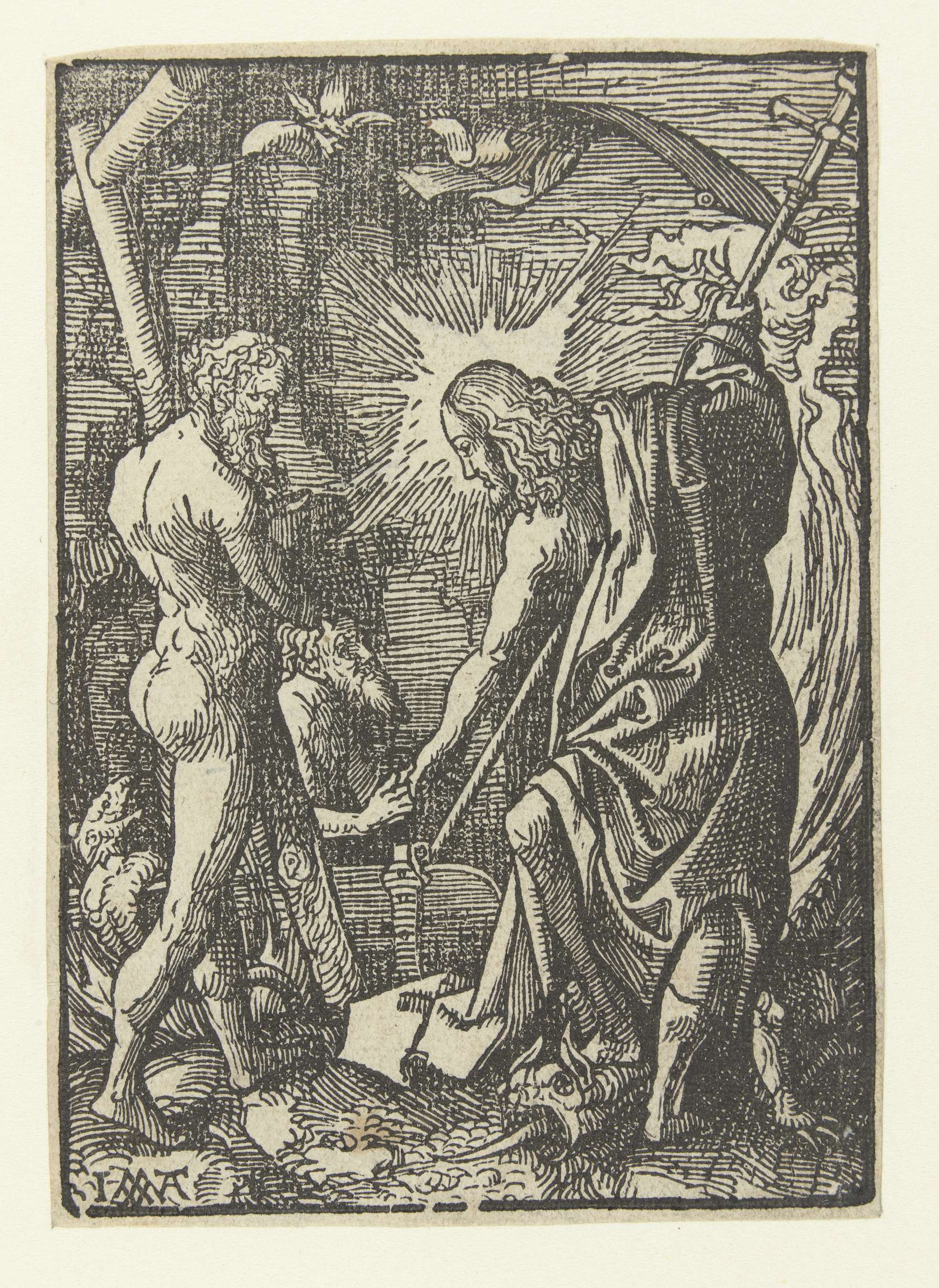 Christus in het voorgeborchte, by Jacob Cornelisz van Oostsanen, public domain