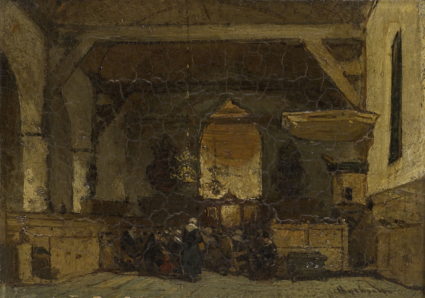 Interior of the Church in Maasland, by Johannes Bosboom, public domain