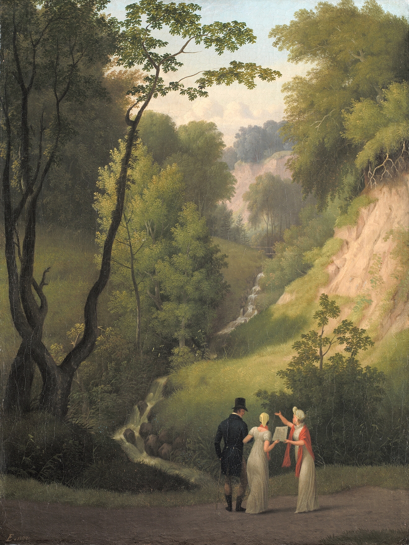 The Devil’s Cleft at Liselund Manor. The Island of Møn, by Christoffer Wilhelm Eckersberg, public domain