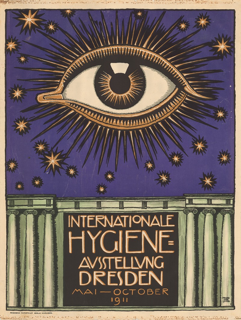 Franz von Stuck's painting 'Internationale Hygiene-Ausstellung Dresden' explores themes of health and modernity.