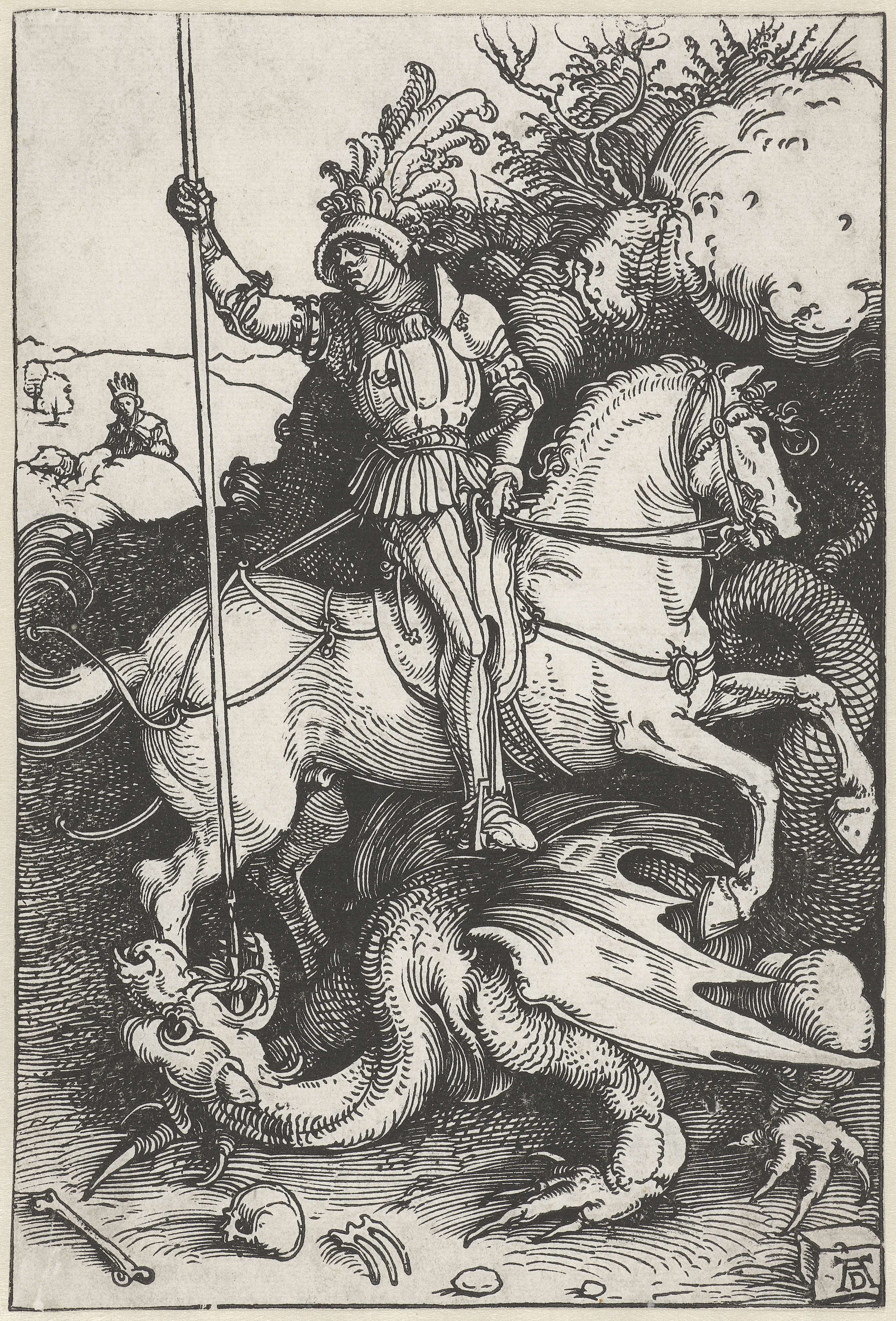 Saint George Slaying the Dragon, by Albrecht Dürer, public domain