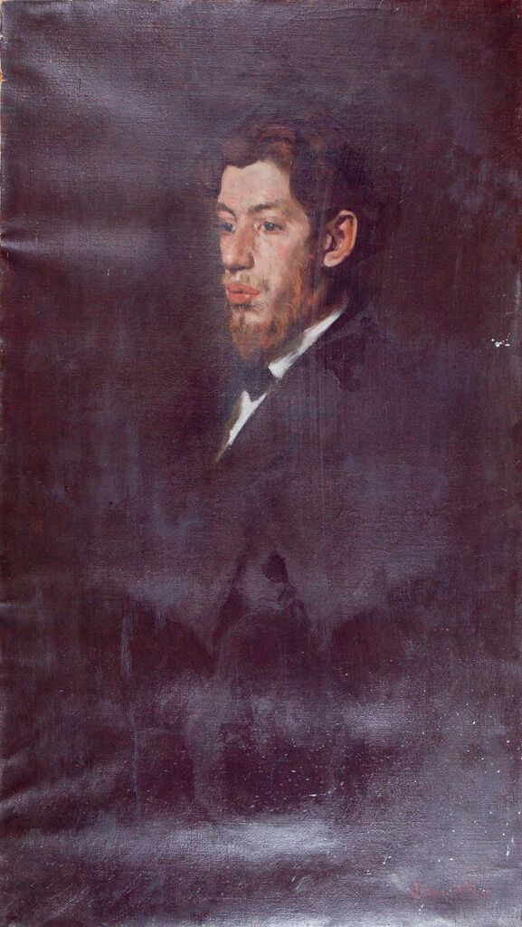Portrait of a bearded man in a suit, oil on canvas by Denman Waldo Ross