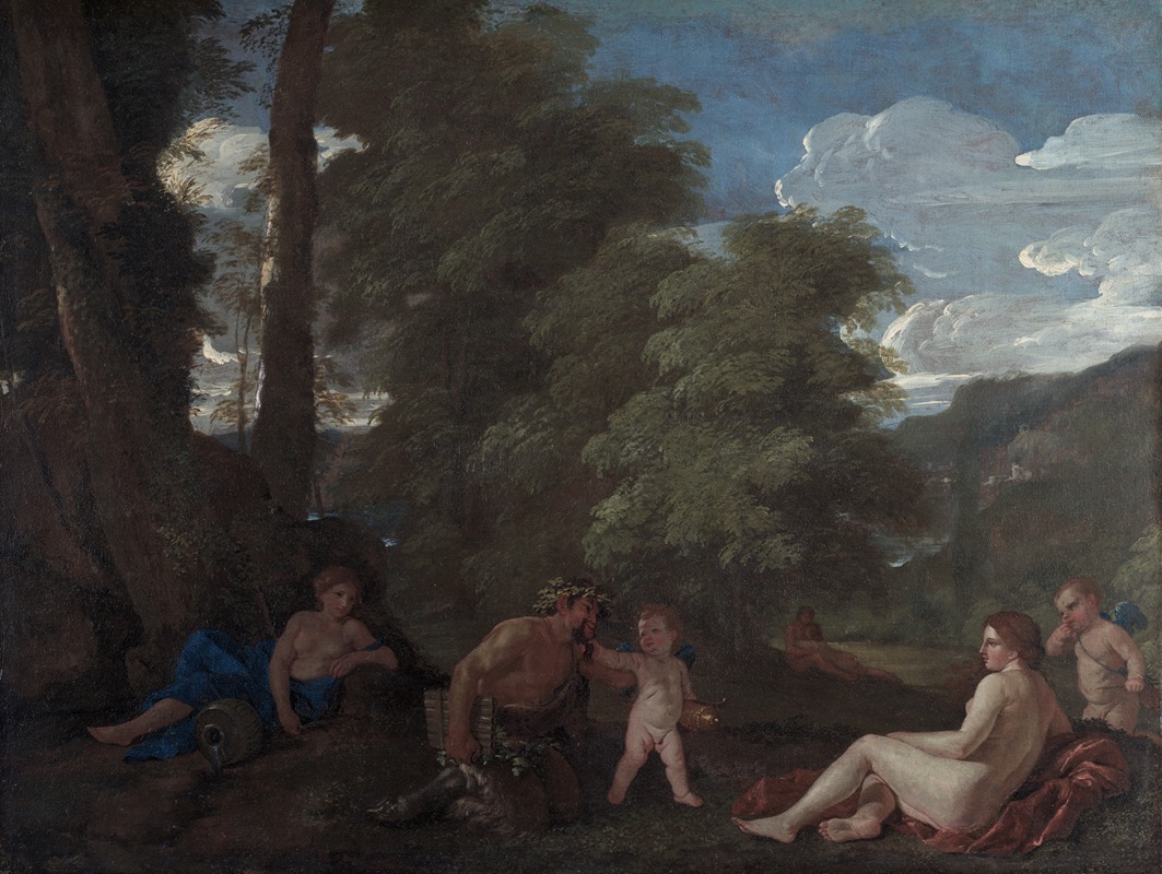 Nicolas Poussin's 'Nymphs and a Satyr' explores themes of love and nature.