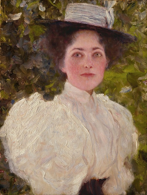 Gustav Klimt's 'Mädchen im grünen' features a girl surrounded by lush foliage.