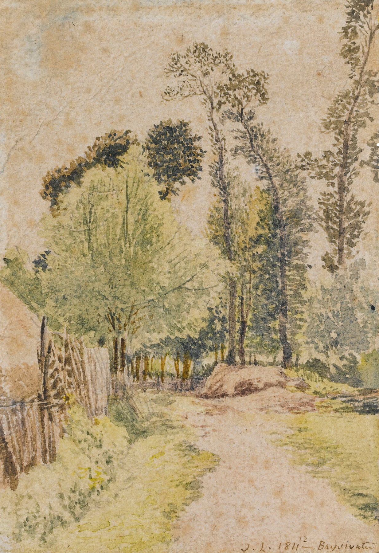 Study Of Trees At Bayswater, London, by John Linnell, public domain