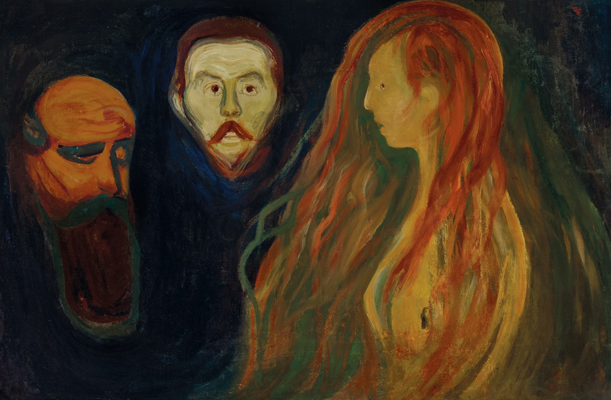 Edvard Munch's painting 'Tragedy' explores themes of sorrow and despair.