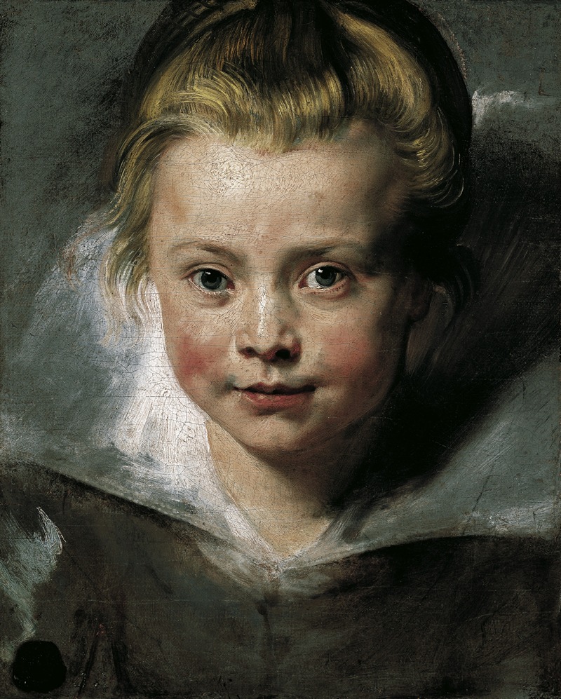 This painting depicts Clara Serena Rubens, the daughter of the artist Peter Paul Rubens.