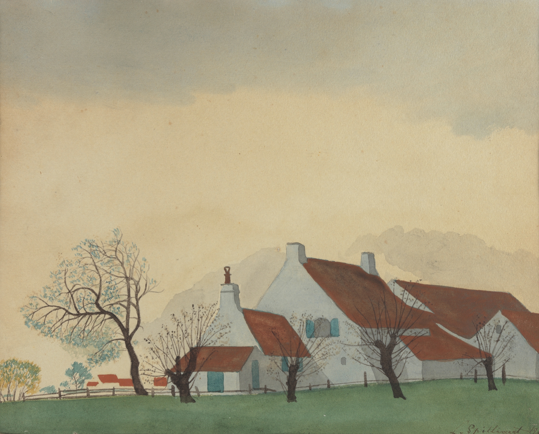 Landschap met hoeve, by Léon Spilliaert, public domain