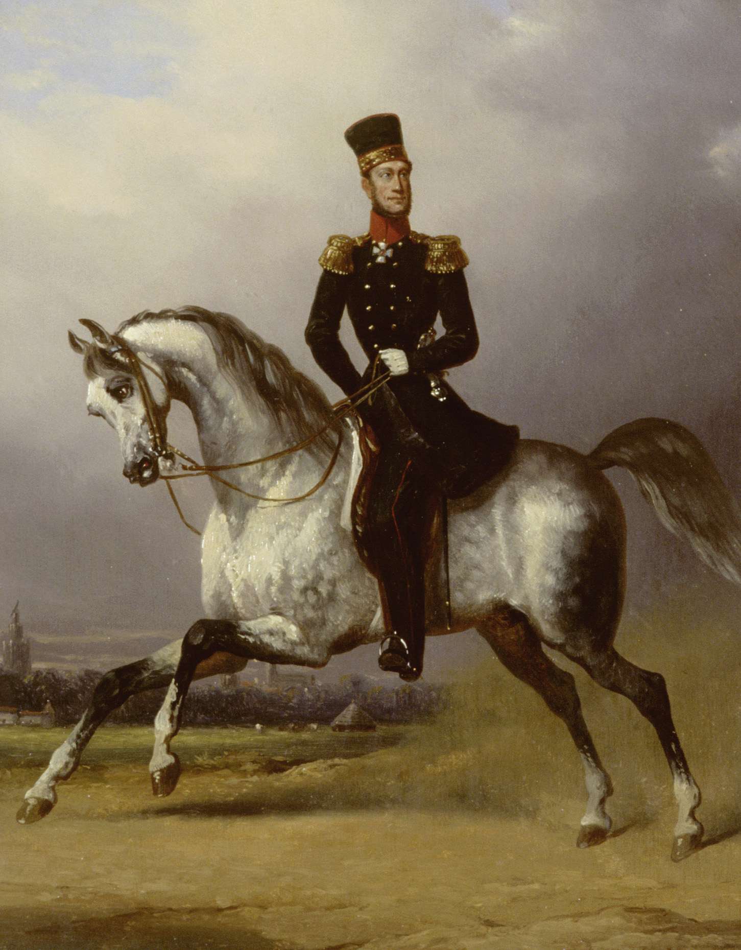 Equestrian Portrait of William II, King of the Netherlands, by Nicolaas Pieneman, public domain