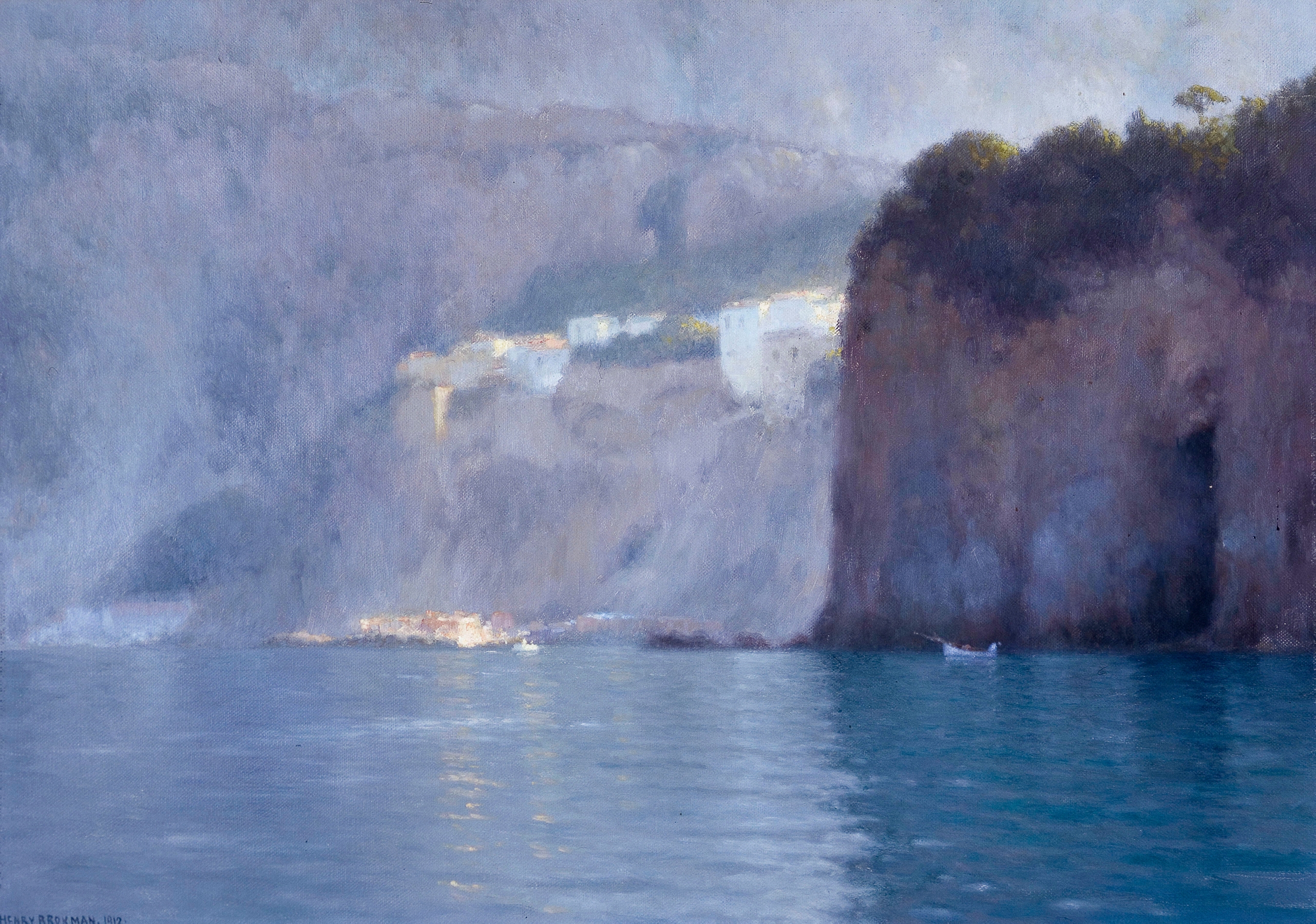 Abstract artwork by Henry Brokman, oil painting depicting reflections and memories