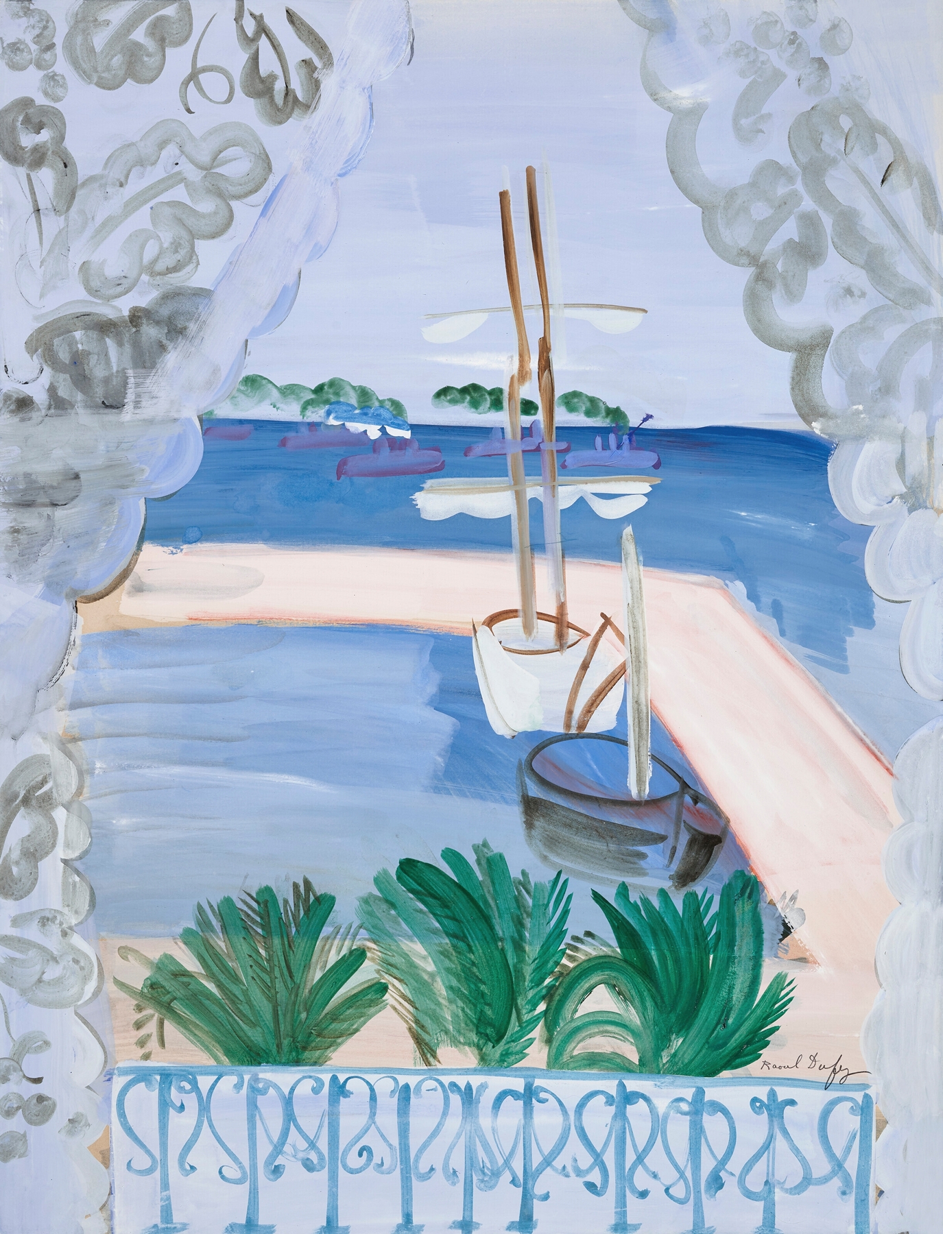 Fenêtre ouverte à Golfe-Juan, by Raoul Dufy, public domain