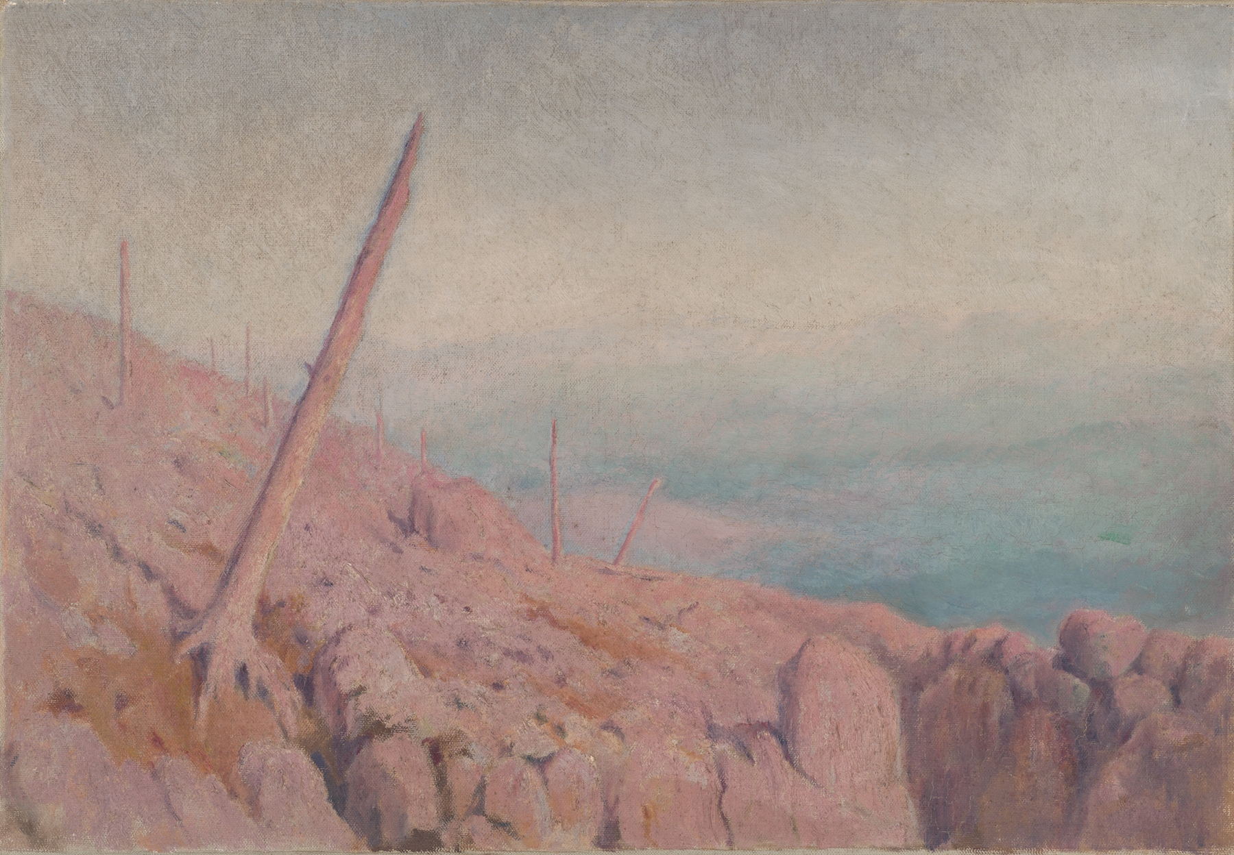 Landscape with swirling forms, oil painting by Dezider Czölder