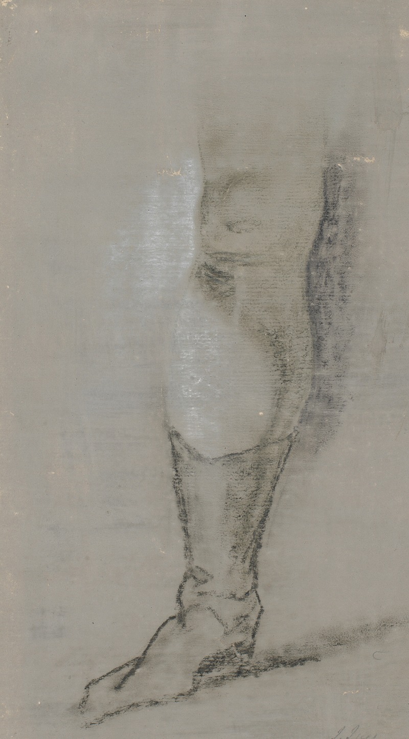 This painting is a study of Johan Christian Ryberg's right leg by Jens Juel.