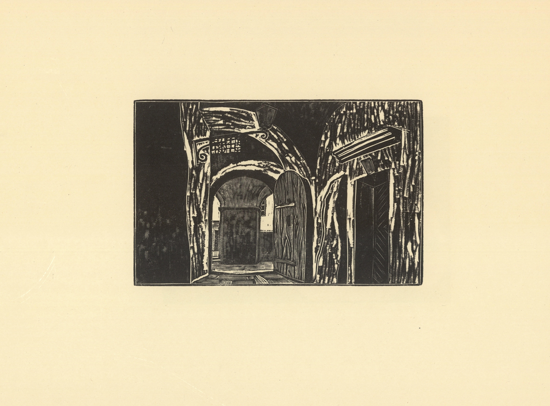 Landscape by Tadeusz Cieślewski, 1929, featuring warm earth tones and interplay of light and shadow.